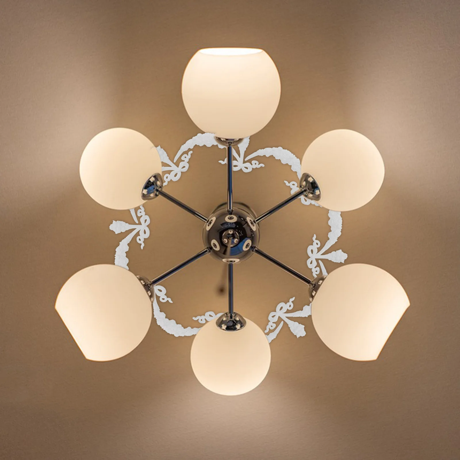 

Ceiling Medallion For Light Fixtures Large European Plaster Style Split Onlay Decorative Ceiling Light Cover Diy Unpainted