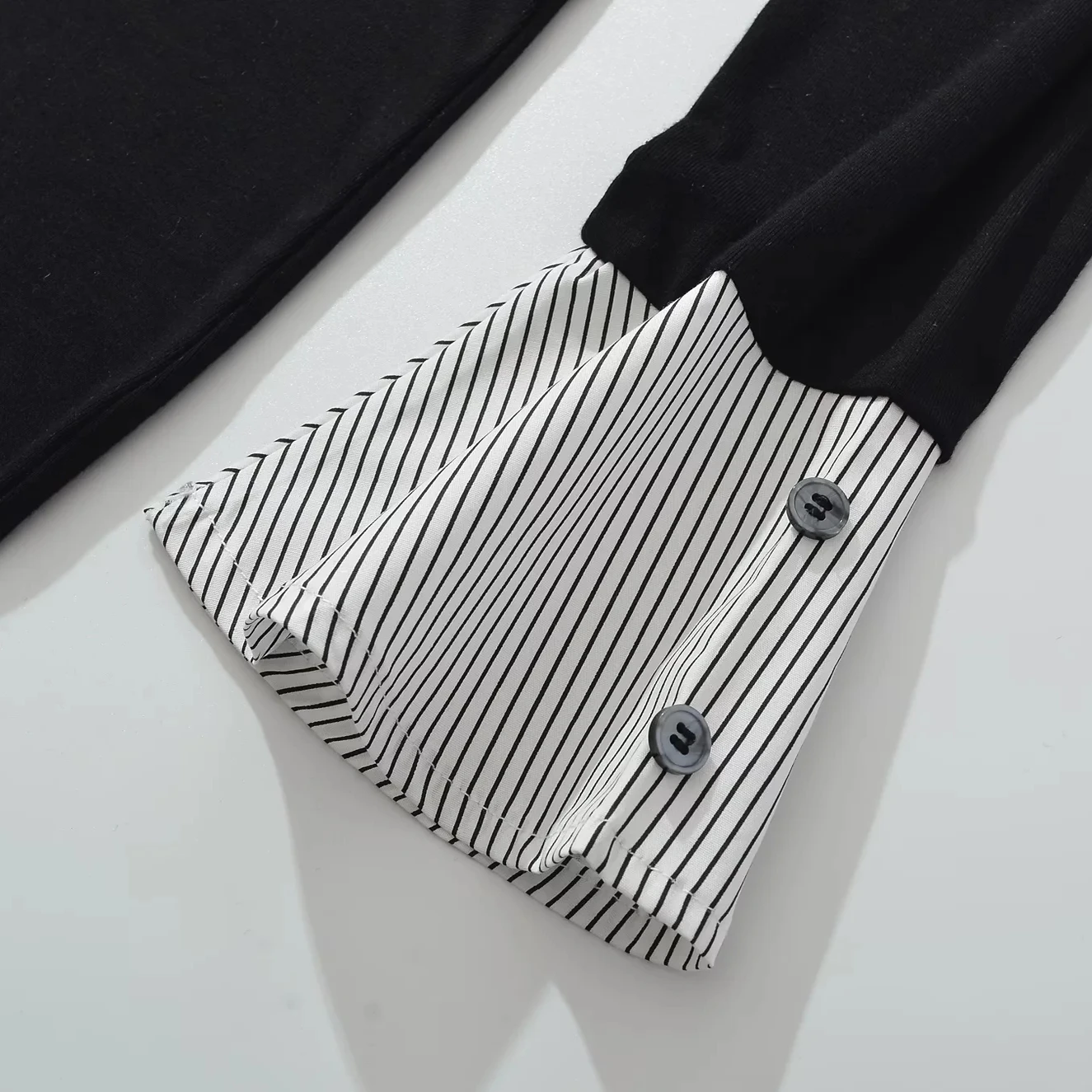 

Pure Desire V-Ne irt Layered Wrap Women's Dr Long Sve Slim Fit Casual Spring Autumn Inner Wear Top Skirt