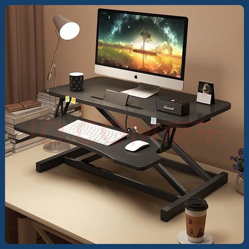 Height Adjustable Standing Desk - 2-Tier Electric Desk with 80x40x50cm Large Size, Ergonomic Motion Desk for Home Office
