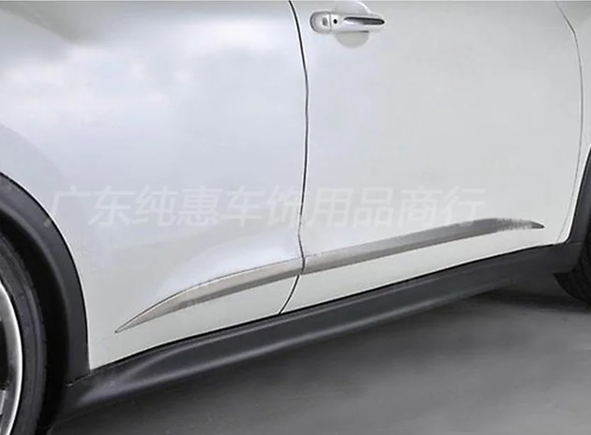 Car Accessories Stainless Side Door Streamer Cover Fit for NISSAN JUKE 2010-2019  Decoration