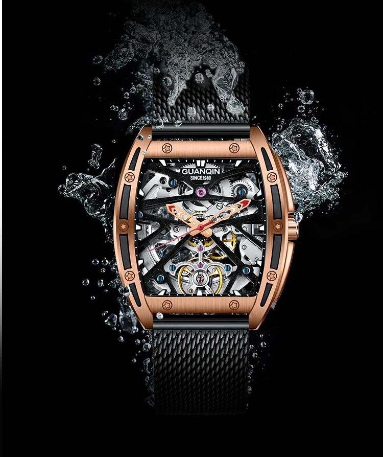 G01 Skeleton Automatic men watches Hollowed Fashion Mechanical Watches luxury MAN WATCH Reloj Hombre