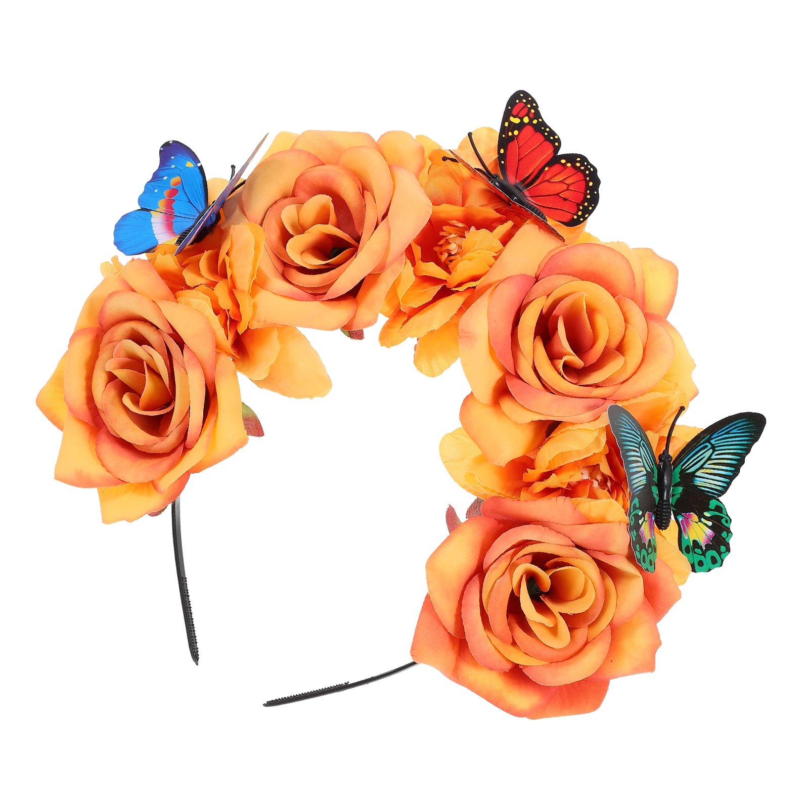 

Artificial Flower Women Butterfly Fascinator Prom Halloween Prom Headbands For Women Tea Party Floral Hair Accessories
