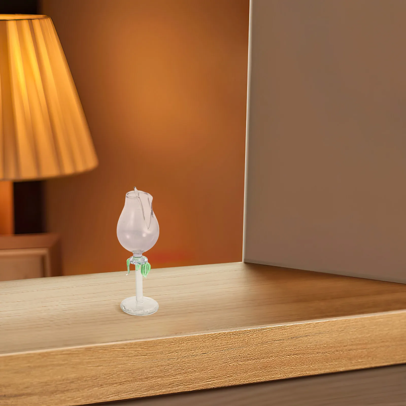 2Pcs Glass Essential Oil Diffuser Flower Shape Aromatherapy Decoration for Bedroom Home Office Desk Small Air Scent Diffuser