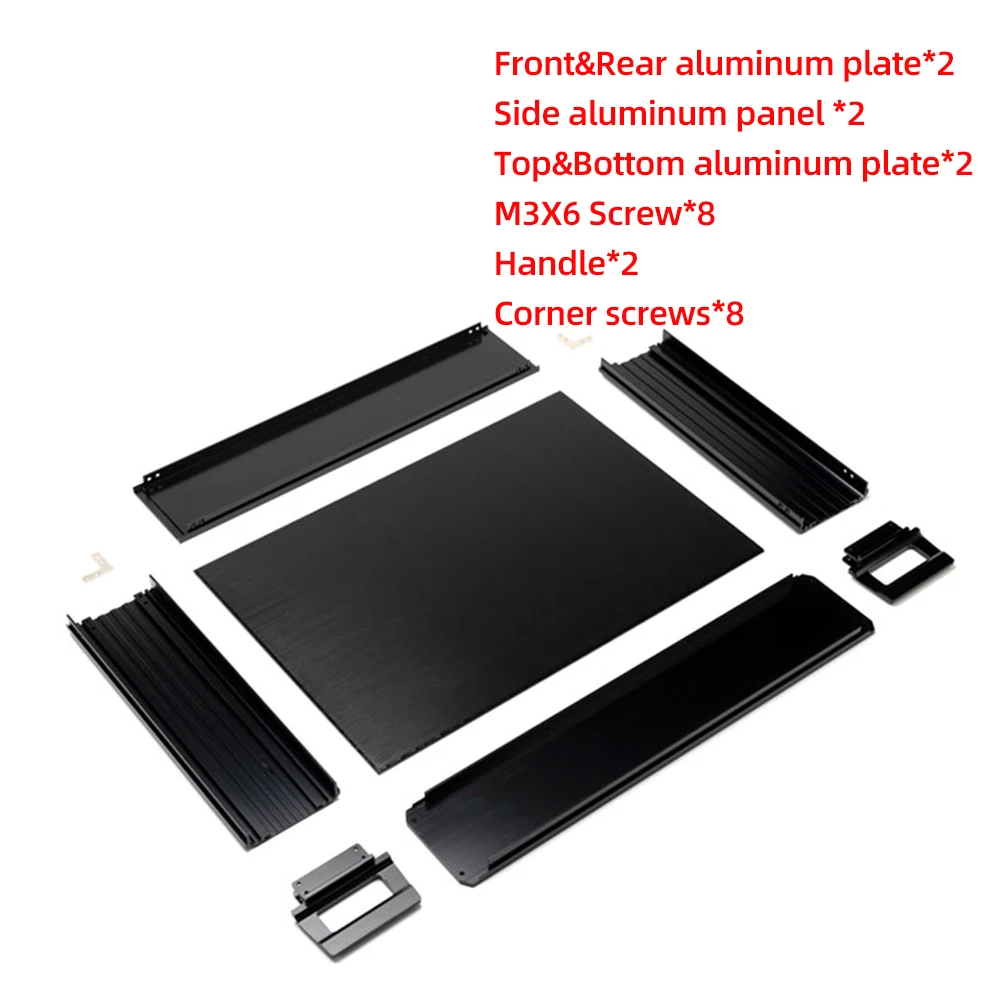 Aluminium Electrical Case Rack Mount Digital Communication Extruded Communication Box Various Size Integrated Circuit Enclosure