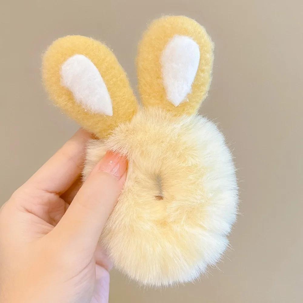 

Cute Fake Fur Hair Rope Ponytail Holder Rabbit Ears Scrunchies Small Animal Deer Horn Hair Circles Girls