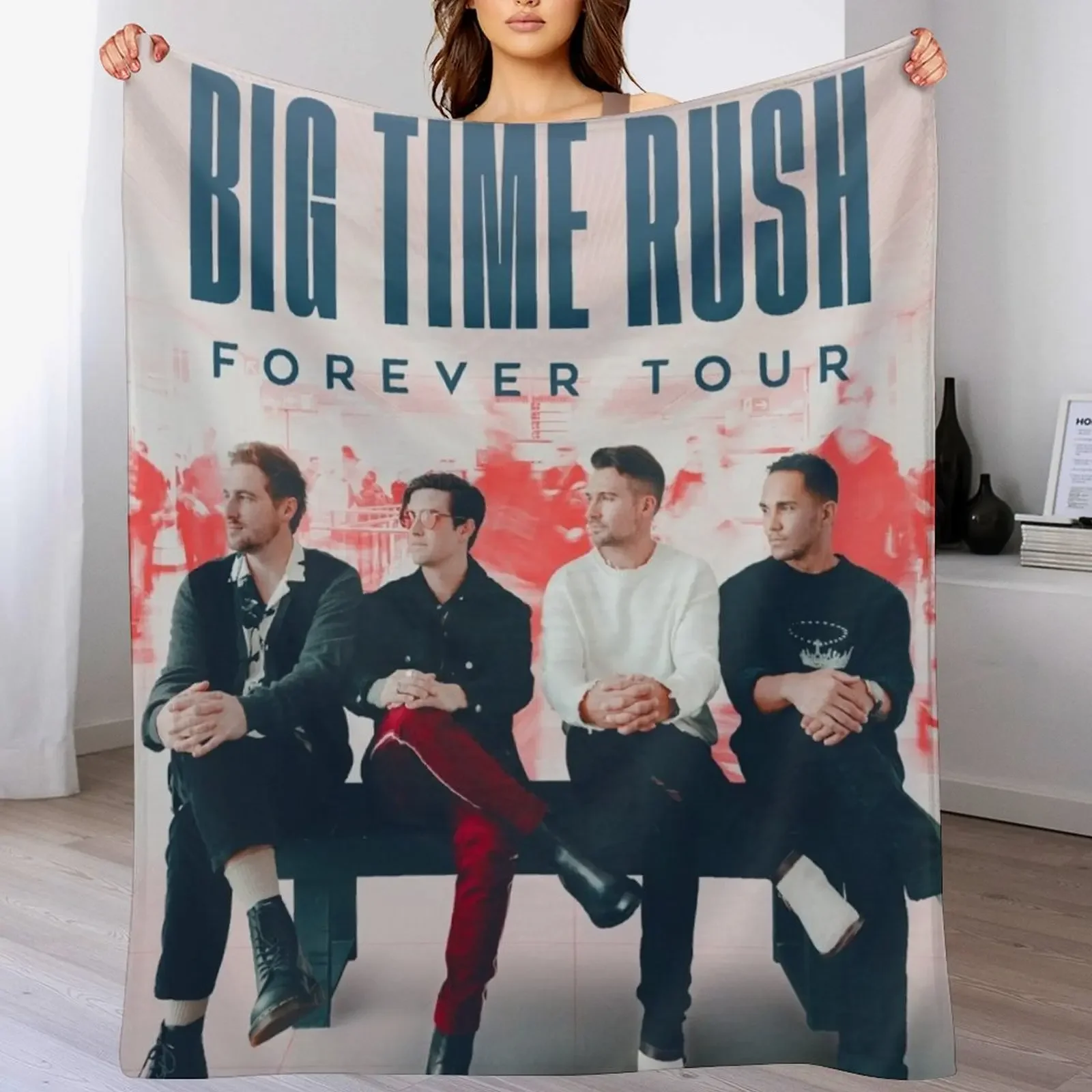 btr 2022 tour btr big time rush btr 2022 tour Throw Blanket Warm Flannel Furrys Blankets