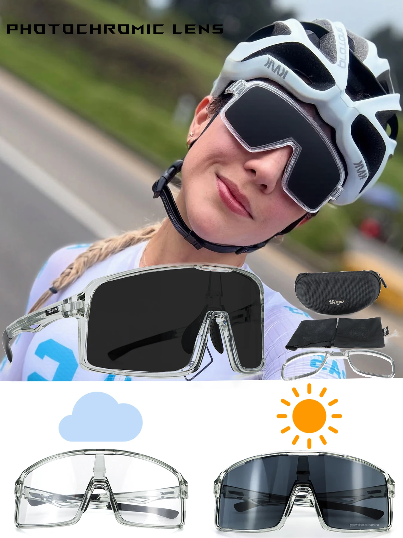AliExpress Singa Sports Photochromic Sunglasses for Men Women Cycling Sun Glasses Goggles Bicycle Mountain Bike  Women Cycle Eyewear