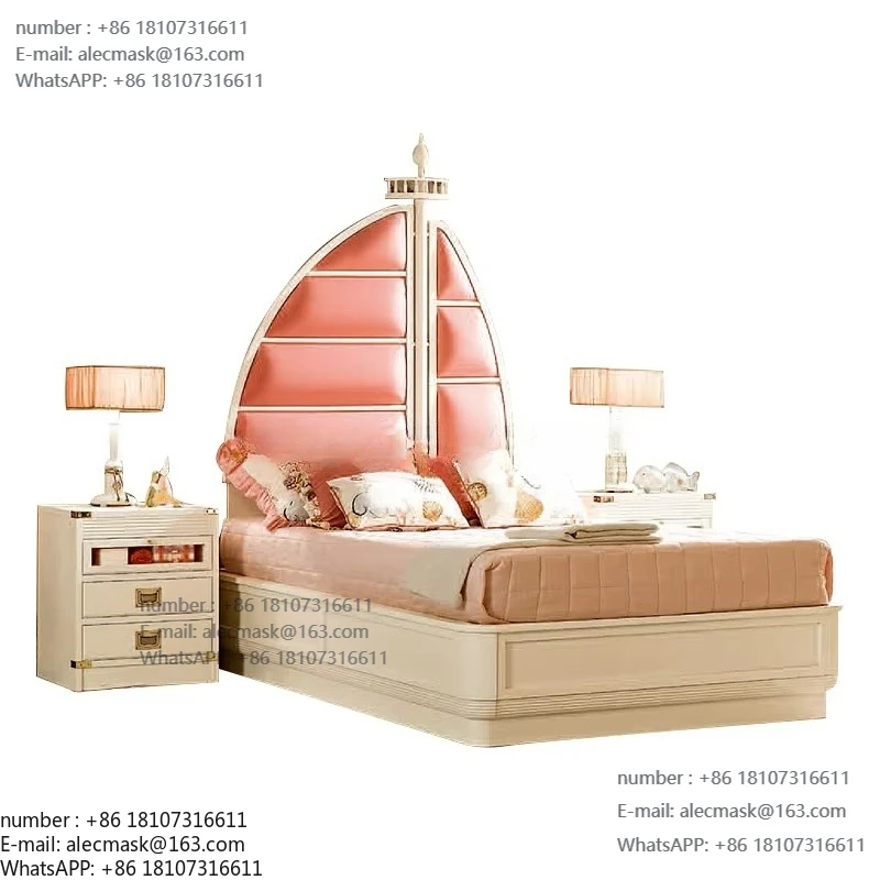 

Coastal Style Kids Bed High Quality Wooden Baby Bedroom Furniture Wooden Storage Kids Bed