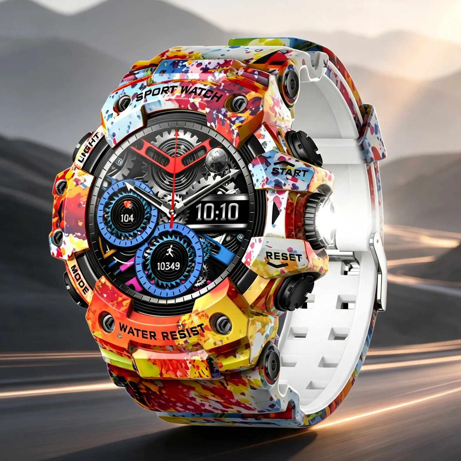 Men's Outdoor Sports Smart Watch Waterproof Bluetooth Call Compass Sleep Health Monitor Message Push Flashlight