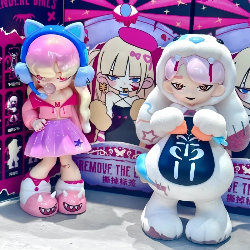 

New Sale Genuine Disease Girl Second Generation Tear Off Label Series Blind Box Decoration Trendy Figurine Gifts Surprise Toys