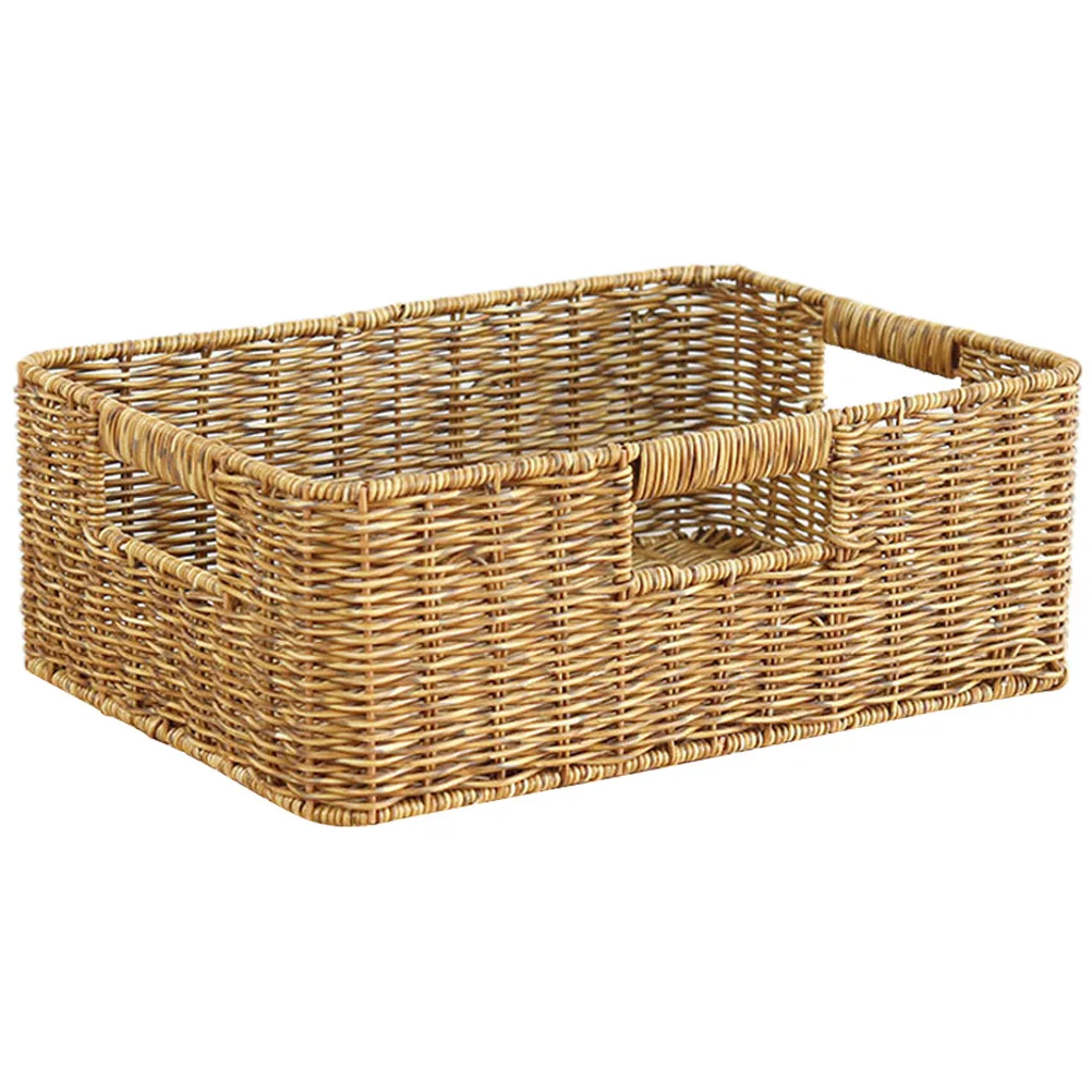 

Large Capacity Woven Basket Storage Bin For Home Organizer Desktop Container Sundries Holder Clothes Storage Household Woven Box