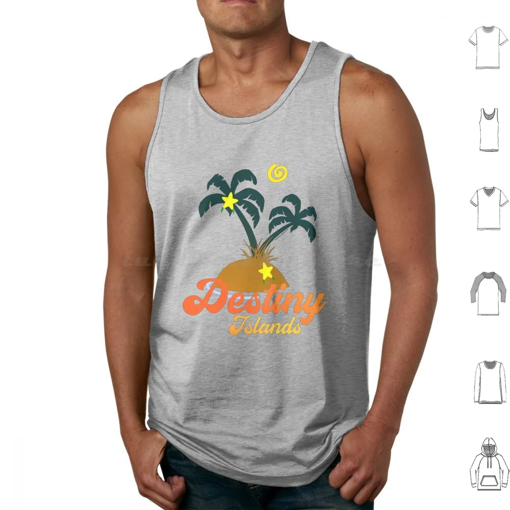 Destiny Islands , From Kingdom Hearts Tank Tops Print Cotton Kingdom Hearts Kingdom Hearts Remind Kh Kh2 Kh3 Khcom