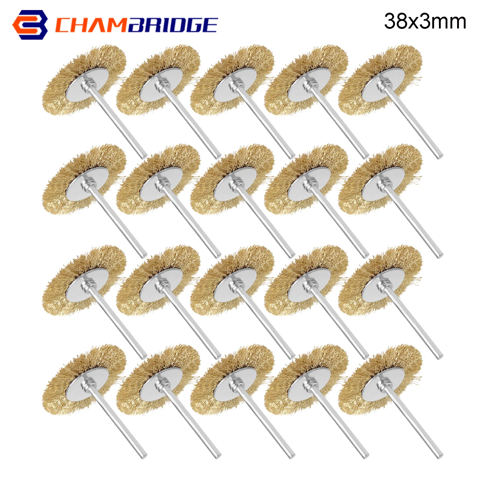 

10/20/30pcs Brass Brush 38x3mm Wire Brush Drill Mini Polishing Tool Dremel Rotary Tools For Metal Rust Removal Polish Clean