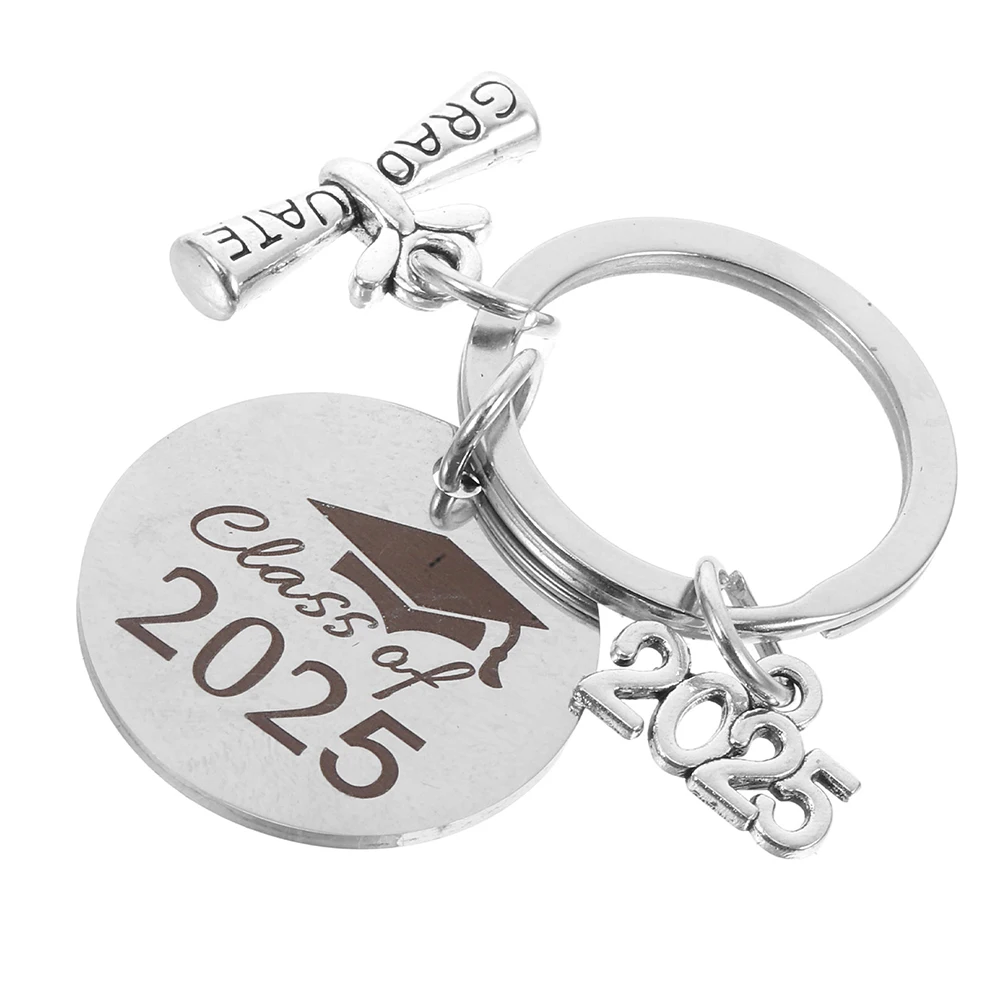

Graduation Keychain 2025 Stainless Steel Practical Accessory Bags Wallets Keepsake Present Nurse Keyring Jewelry