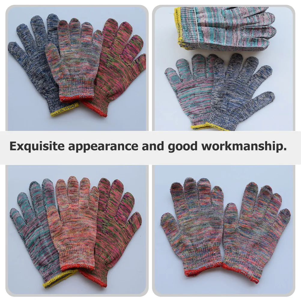 

12 пар нескользящих износостойких садовых перчаток из премиального нейлона: дышащие, эластичные, защитные, для работы в саду, на улице, для DIY-проектов