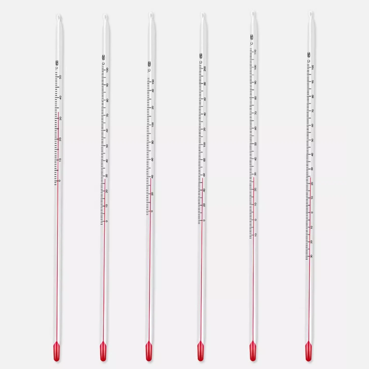 10-pack red water thermometer glass rod measuring water temperature alcohol experimental consumables high precision