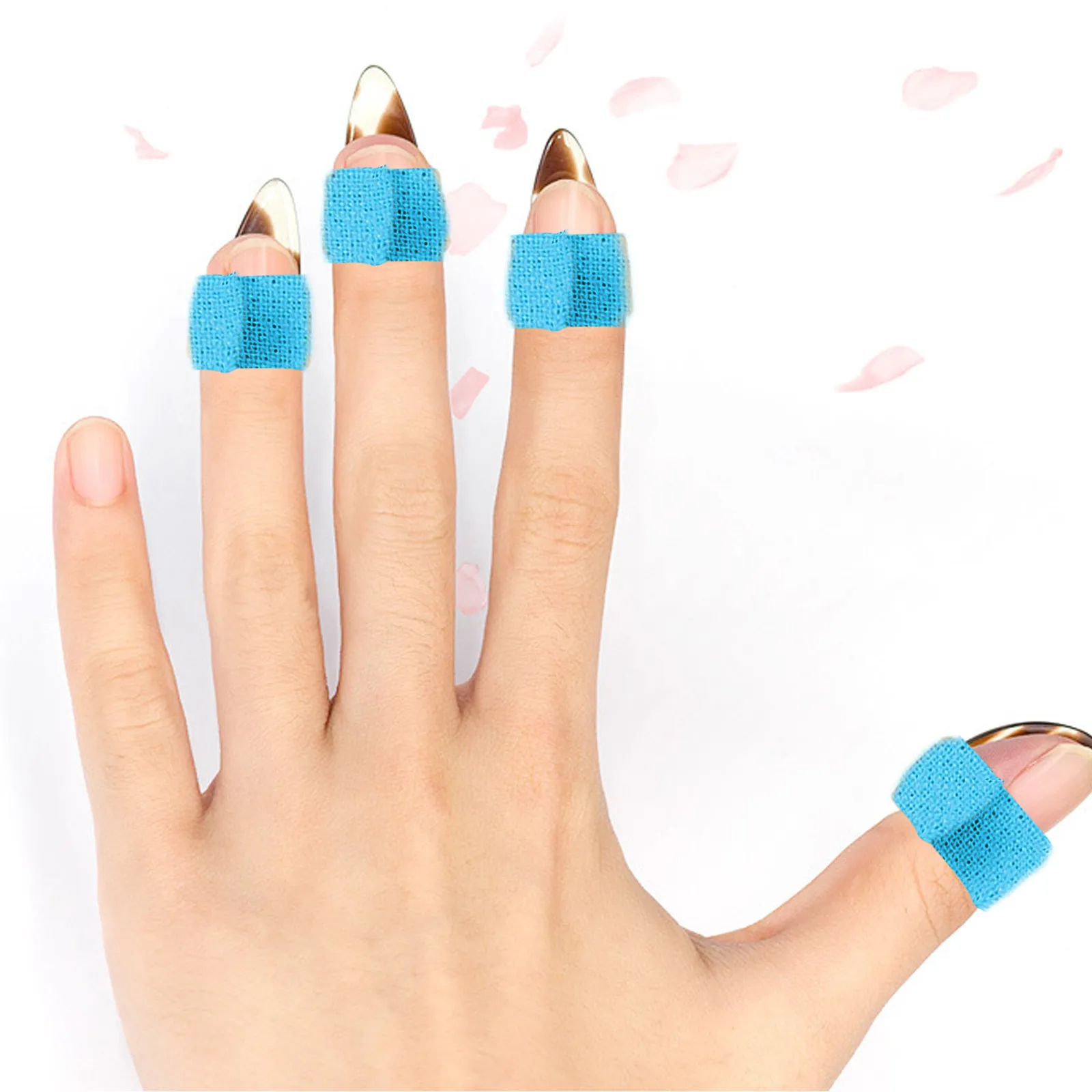 10 Rolls Cotton Guzheng Finger Tape Breathable Sweat-Absorbing Eco-Friendly Self-Adhesive Nail Protection Tape for Professional