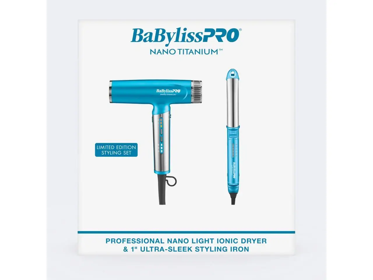 BaBylissPRO Nano Titanium™ Nano Light Ionic Dryer & 1