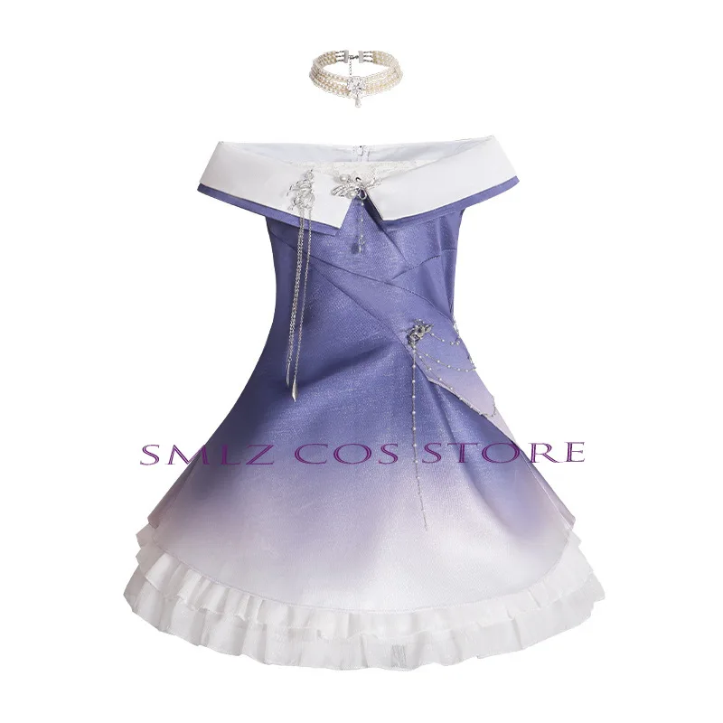 Kostum Cosplay Game Pahlawan 520 Cinta dan Ruang Dalam Gaun Pesta Galaxy 520 Pakaian Bermain Halloween untuk Wanita Anak Perempuan Anime Cos