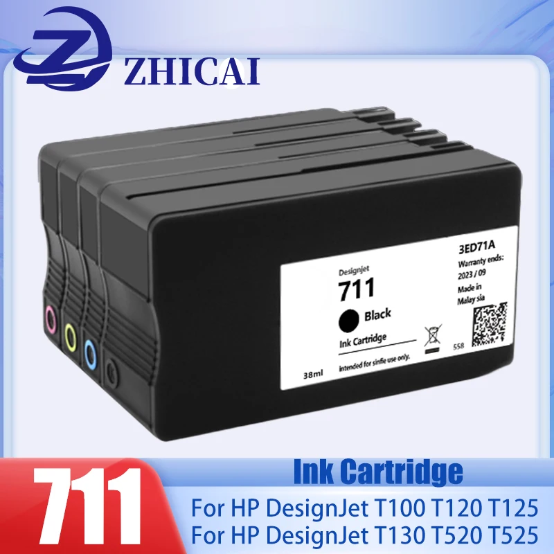 

For HP711 HP 711 711 Ink Cartridge 711 711XL Remanufacture Ink Cartridge For HP DesignJet T100 T120 T125 T130 T520 T530 Printer