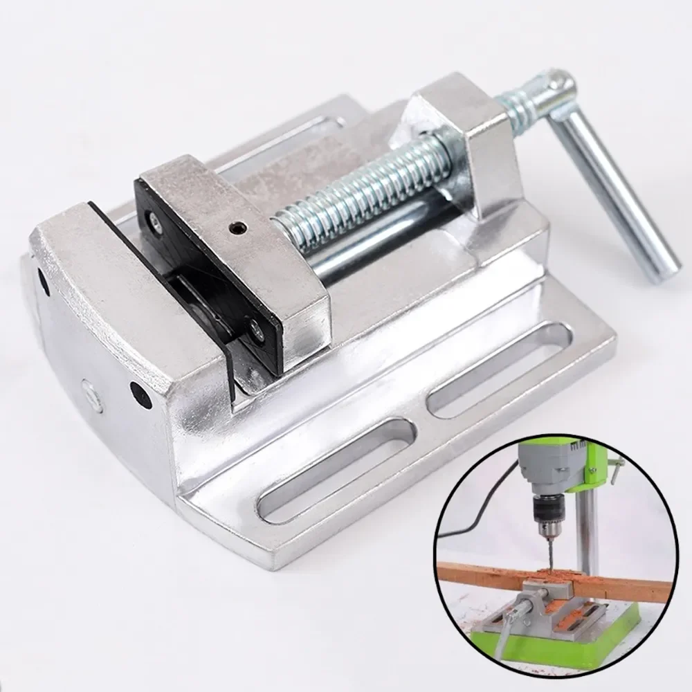 2.5 Inch Aluminum Alloy Mini Flat-nose Pliers Double Track Precision Clamping Vise Woodworking Operation Fixed Clip Hand Tool