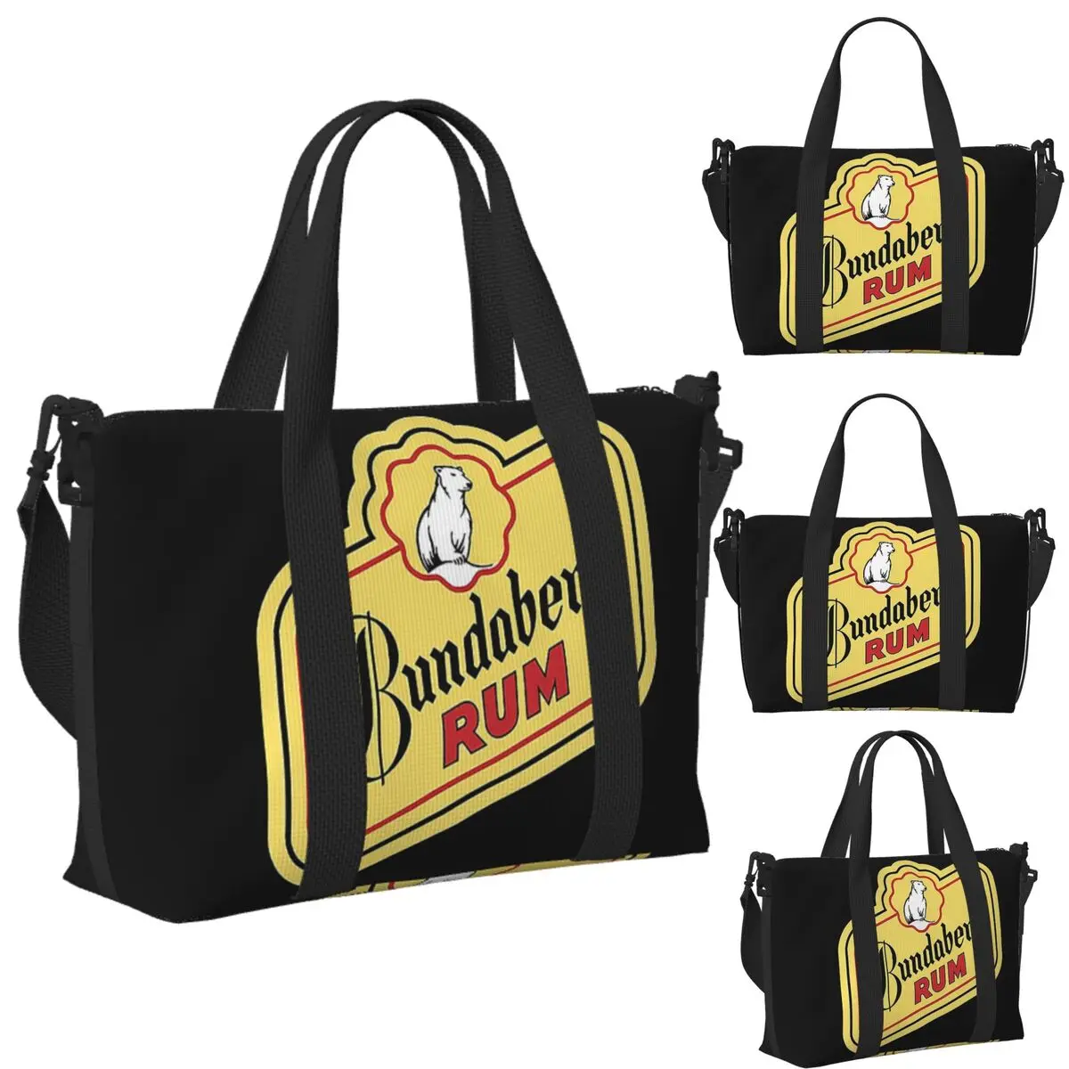 

Official Merchandise Of Bundaberg Rum Logo Classic Beach Travel Bag Tote Bags for Gym Yoga Women Shopping Duffle Shoulder Bag