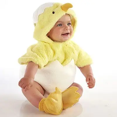 New Baby Boys Girls Chicken Costume Short Sleeve Snap Up Plush Romper Newborn Chick Egg Costume Infant Clothes Hot Sale