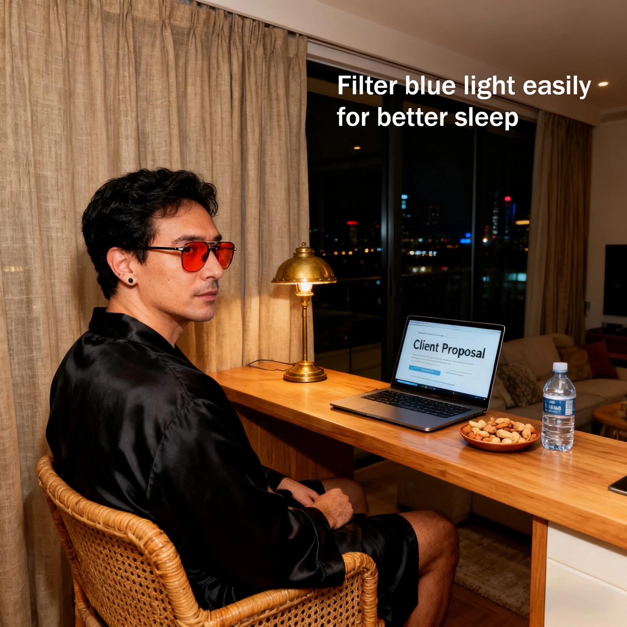 SHINU blauwgroene lichtblokkerende bril's nachts Betere slaapbril Verbeter slapeloosheidsbeschermingsbril Metalen frame
