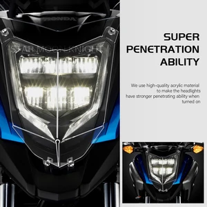 Motocicleta acrílico farol protetor, tampa de luz, guarda de proteção, Honda NC750X, NC 750 X, 2016-2018, 2019, 2020, novo 6 principais vendas protetor farol honda nc750x - №2