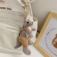 Kangaroo Plush Keychain Animals Keyring Kangaroo Keyring Keys Holder Small Doll Bag Hanging Accessories Bag Pendant