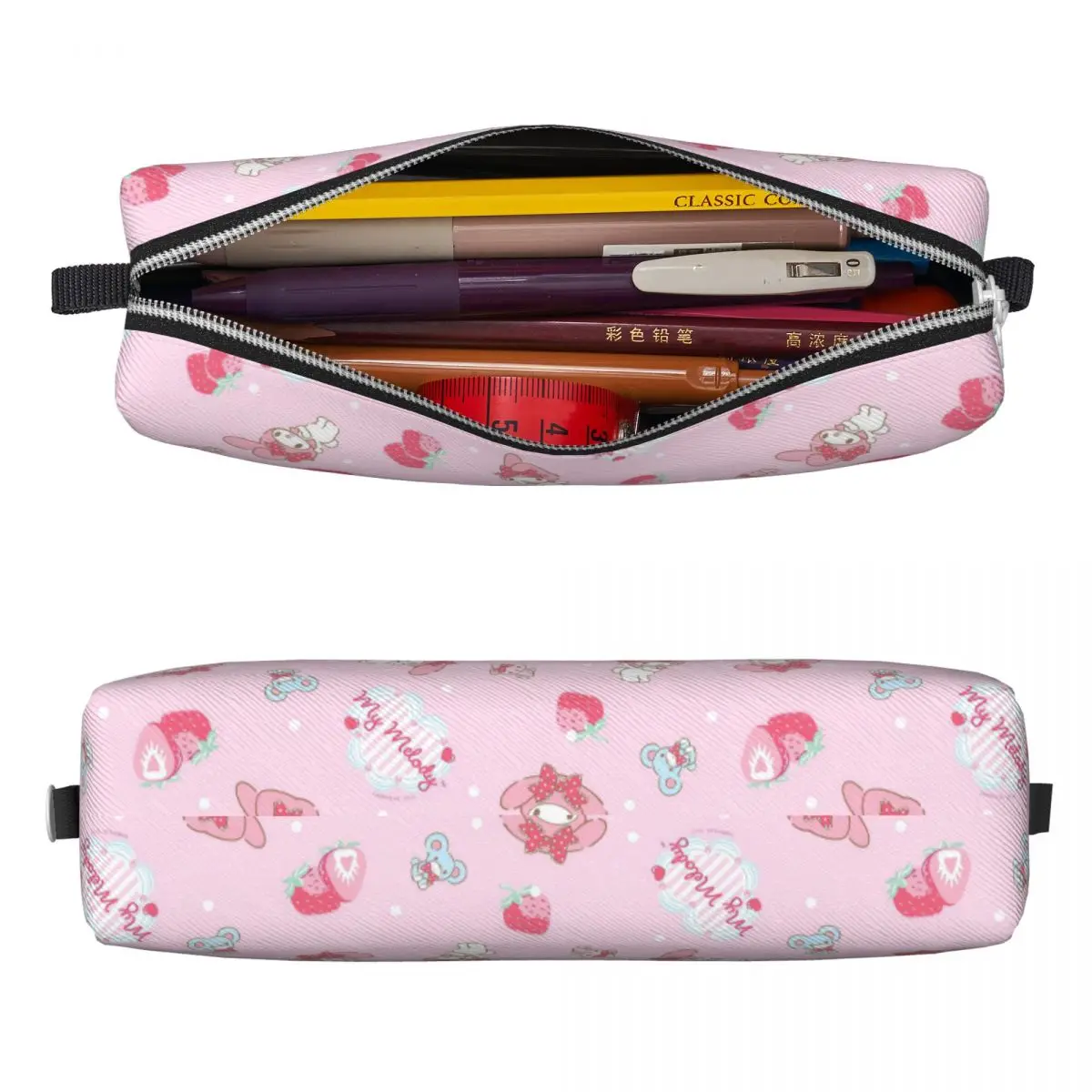 Pink My Melody Pattern Pencil Cases Cute Cartoon Pencilcases Pen Holder Kids Big Capacity Bag School Supplies Gift Stationery