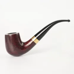 JIBILL Briarwood Tobacco Pipe Classic Sherlock Holmes Pipe 3mm Pipe Channel Father's Day Gift Acrylic Pipe Mouth Solid Wood Bowl