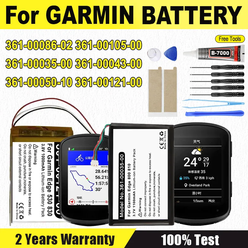 Brand New Battery For Garmin Edge 130 3LA037240,1030,Edge 510 510J,800 810,Explore 520 820 520 500 200 Plus bicycle computer