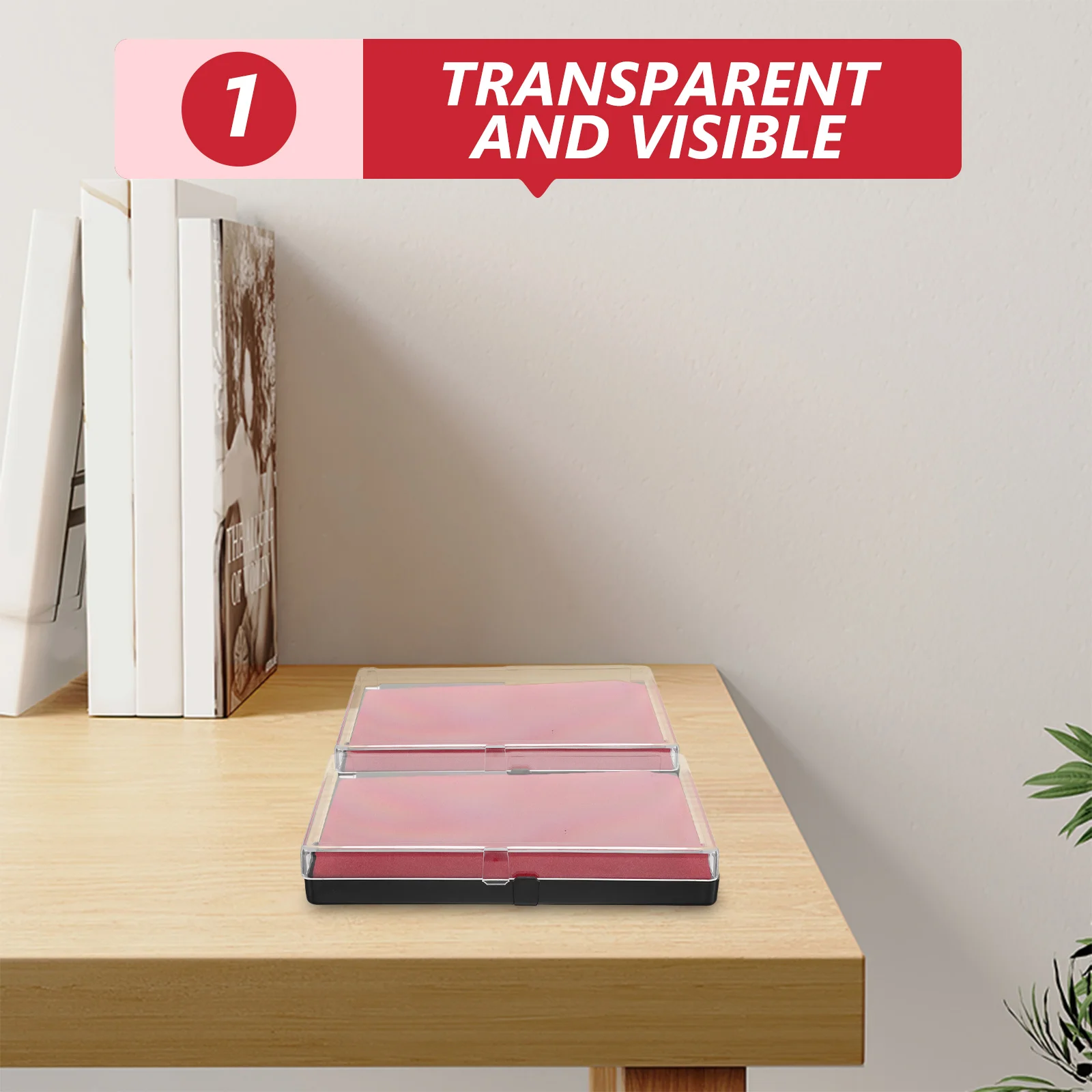 

2Pcs Medal Display Case Transparent Large Badge Holder Box Pin Storage Frame for Desk Cabinet Medal Storage