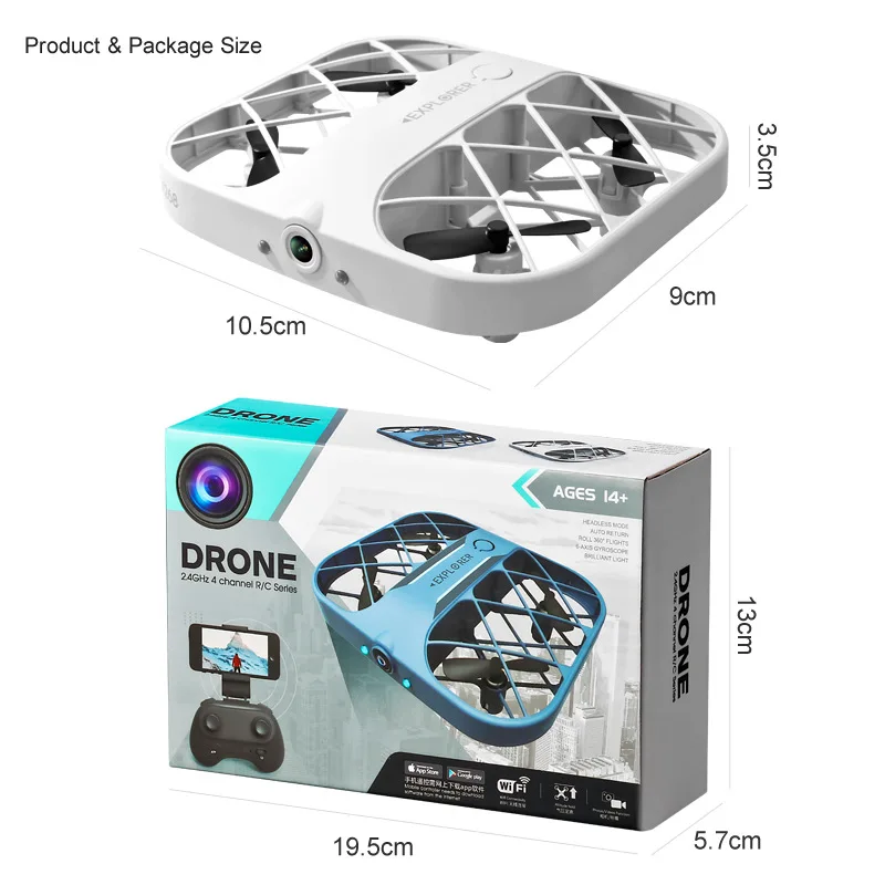 H107 Mini Drone Dron 8K 4K Quadcopter con fotocamera trasmissione in tempo reale Mini Pocket UFO piccolo telecomando aereo giocattolo ragazzo