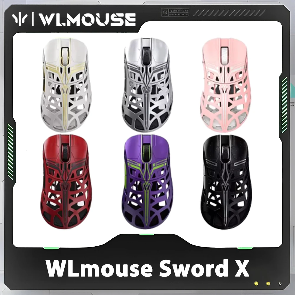 WLmouse Sword X Wireless Mouse PAW3950HS Sensor Nordic 52840 Chip FPS Gamer Mouse Magnesium Alloy Customized Gaming Accessories