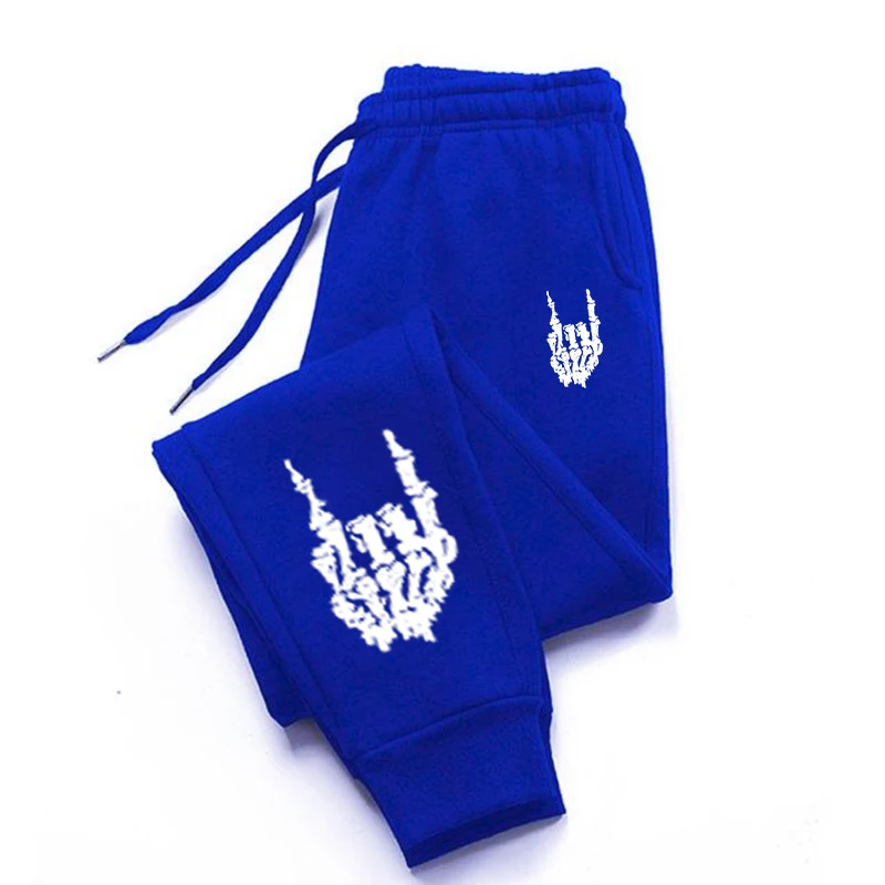Modelli di scheletro a mano Pantaloni da donna Hip Hop Comodi pantaloni sportivi Elastico in vita con coulisse Pantaloni lunghi Tasca Pantaloni sportivi caldi
