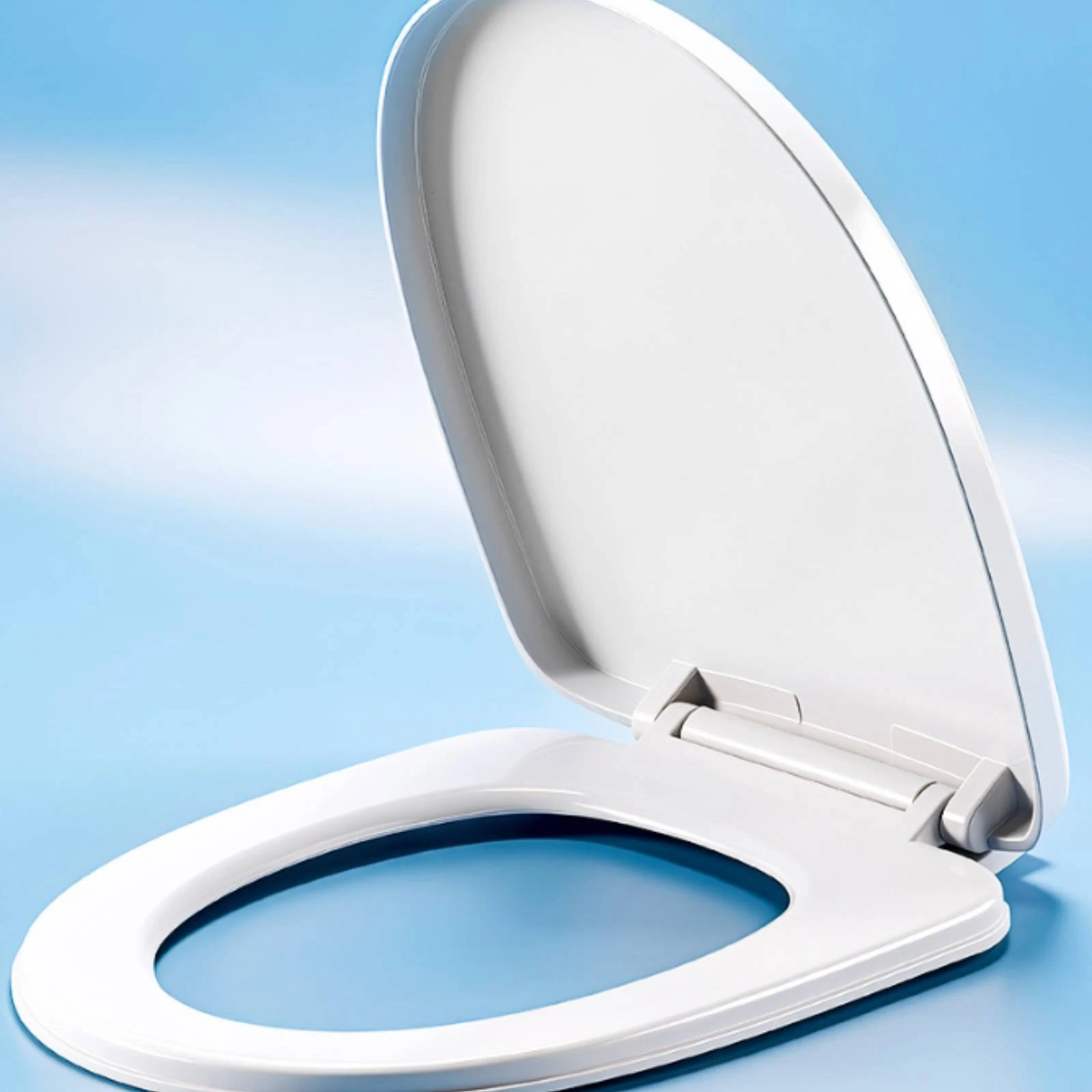 Soft-Close Toilet Seat Smooth Plastic Soft Close Toilet Seat Bathroom Fixture Mounting Hardware Long-Lasting