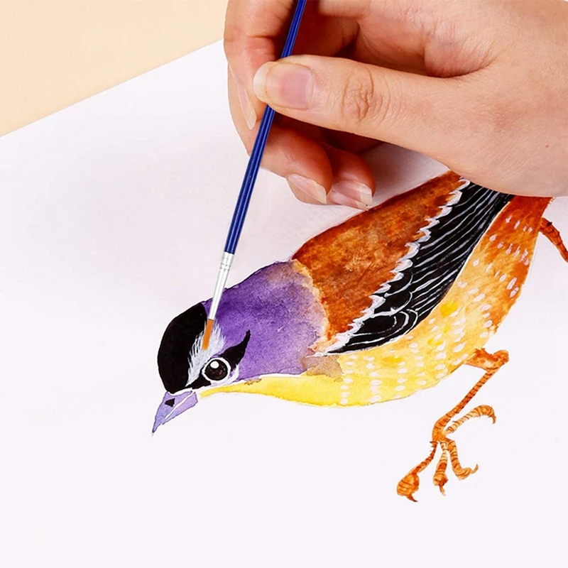 Set di pennelli per artisti colorati da 30 pezzi, Set di pennelli per bambini per bambini per acquerello, strumento di disegno per pennelli