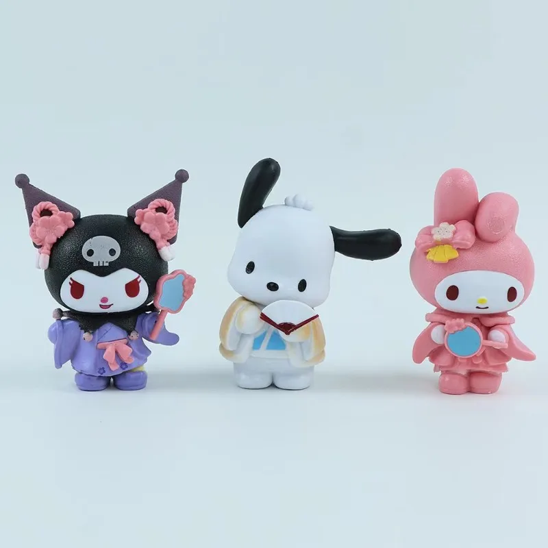 新商品 サンリオ 新雲花服シリーズ クロミ メロディ 大きな耳の犬 ブラインドボックス フィギュア 飾り 女の子向けギフト