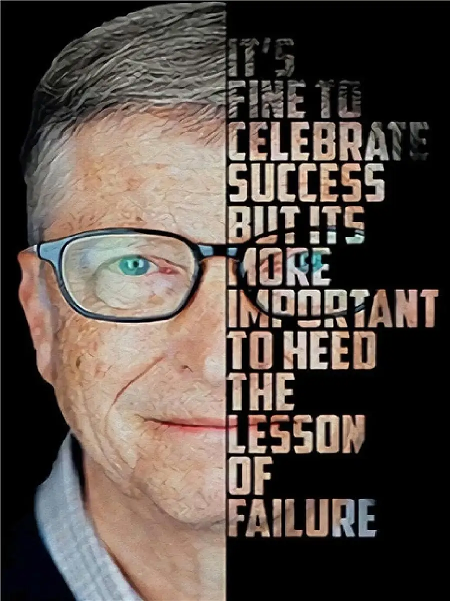 Steve Jobs  Bill Gates Motivational Quote Poster  Modern Canvas Art Famous Figure Portrait Painting Inspirational Wall Decor