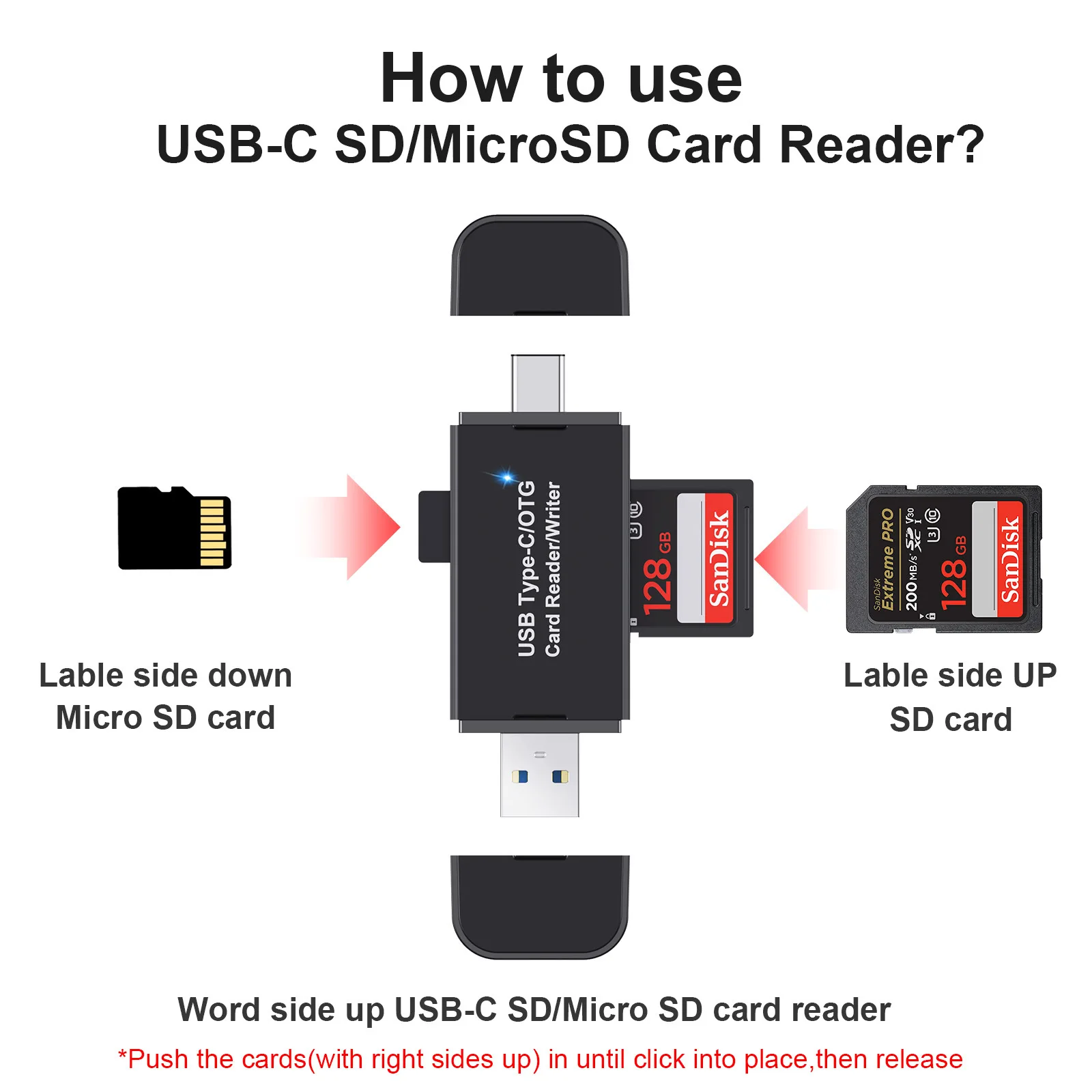 3 в 1 устройство для чтения карт памяти USB 3,0 на SD Micro SD TF