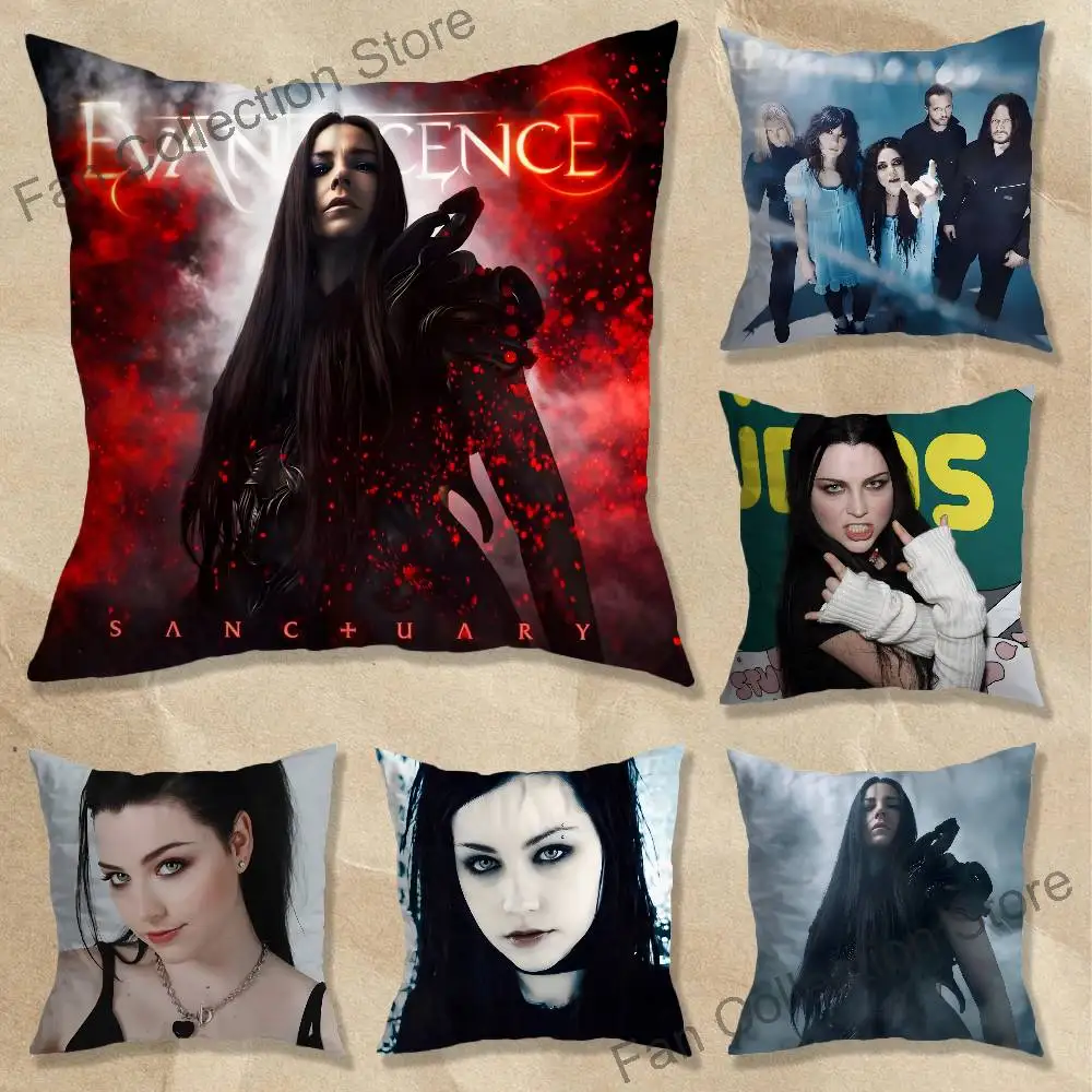 Band E-Evanescence Pillow Case For Sofa Decor Car Office Room Printing Cushion Cover Decorations and Protector