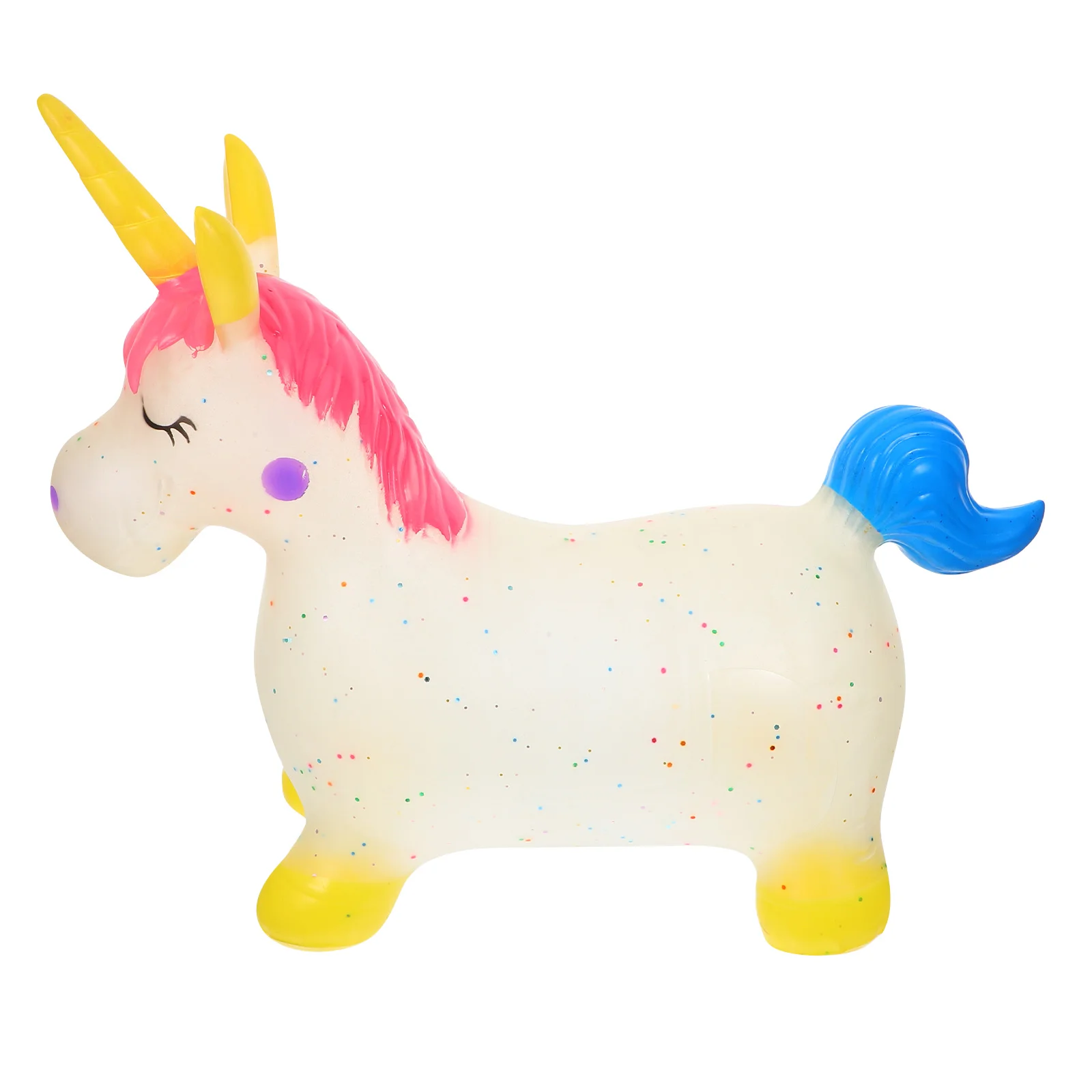 

Inflatable Toy Riding Bouncy Animal Durable Toddler Jumping Toy Large Thick Unicorn Design Toddler Play Home