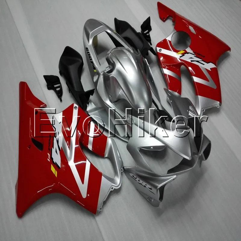 injection Fairings kit for CBR600 F4i 2001 2002 2003 red silver CBR 600 F4i 01 02 03 ABS Plastic Bodywork Set