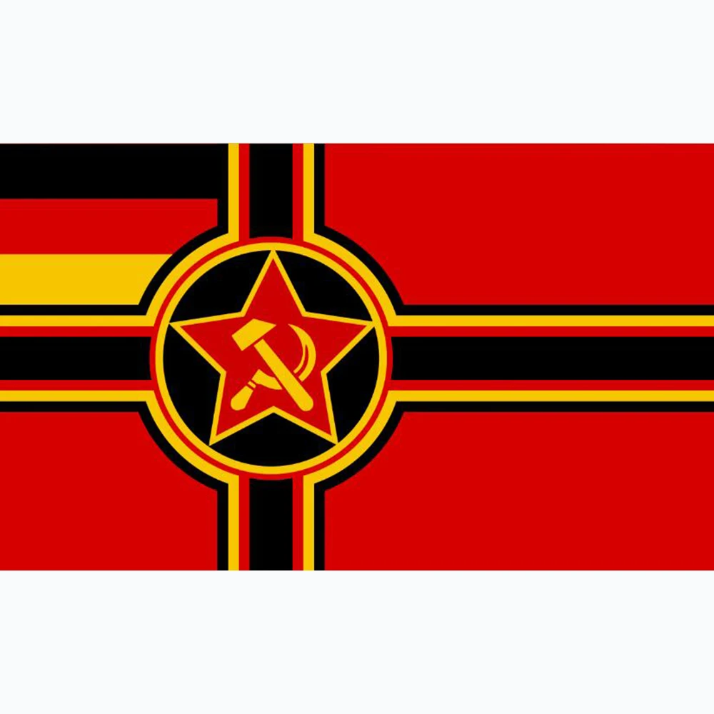 90X150Cm Custom Socialist Duitsland Communistische Vlag Met Cadeau Banner