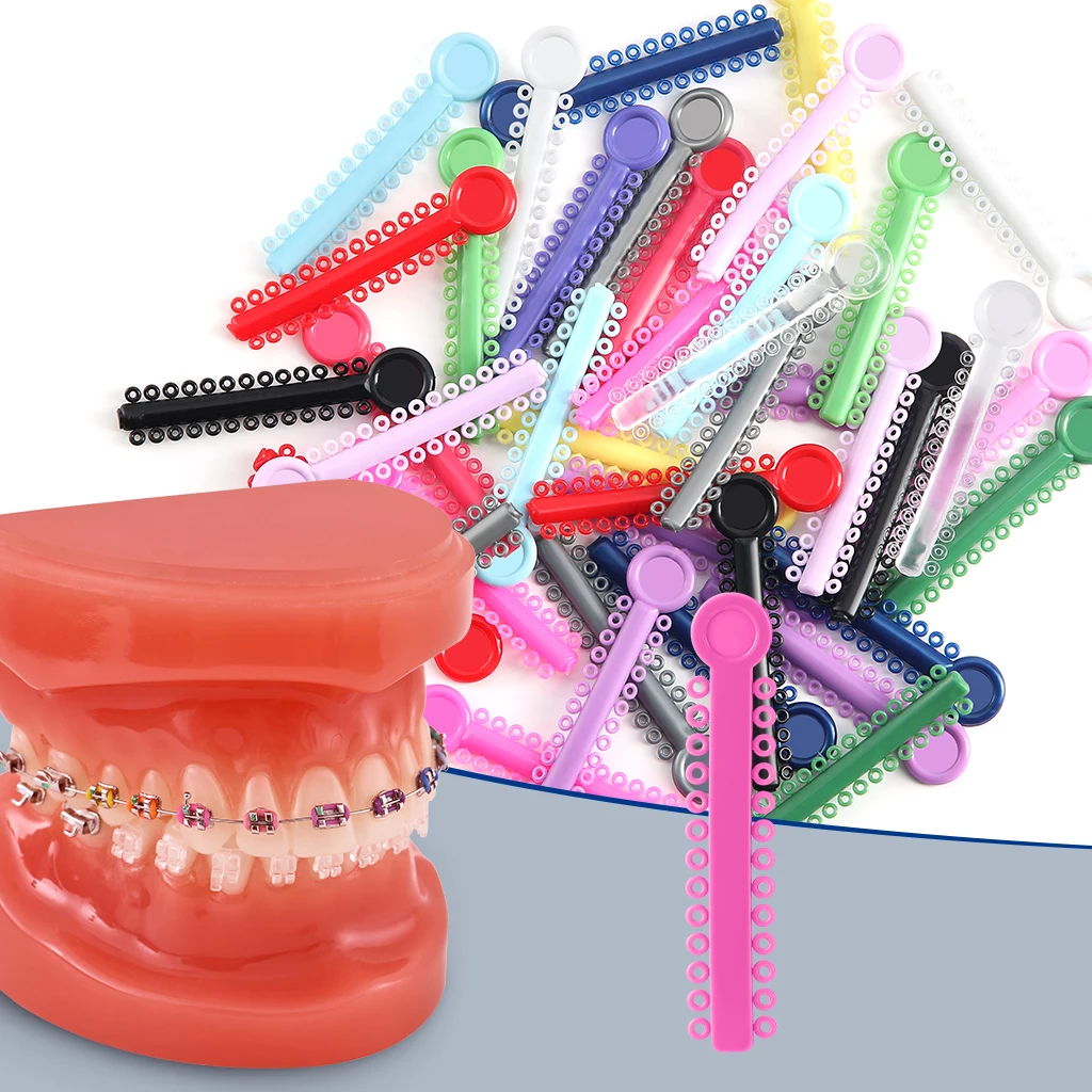 1040 Stück/Packung AZDENT Dental Kieferorthopädische Elastische Ligaturen Bänder Ligationsringe 48 Farben Zahnmedizinische Materialien – Detail 4
