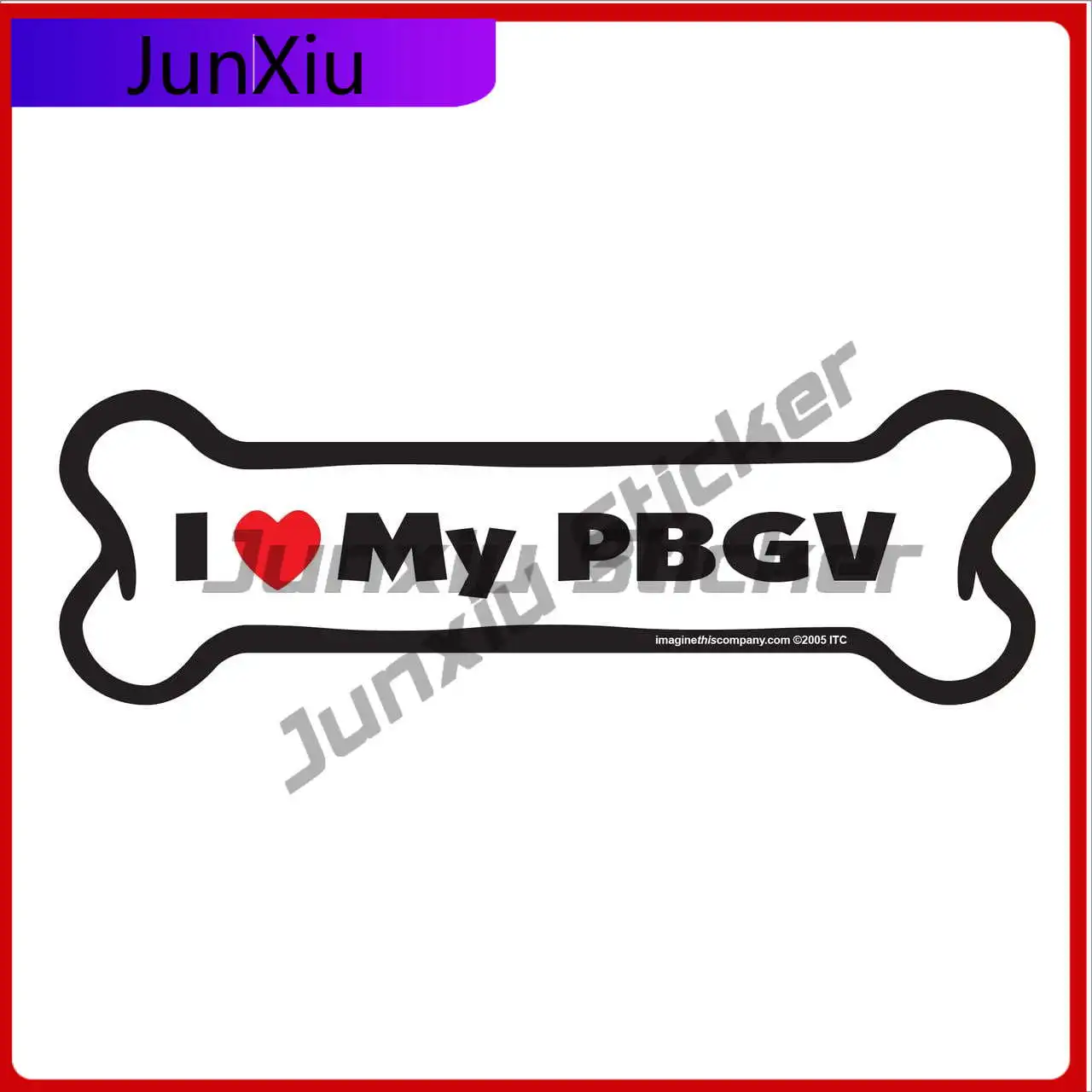 

I Love My PBGV Cute Car Laptop Window Walls Waterproof Vinyl Walls Accessory Vintage Aesthetic Vintage Unique Trendy Funny