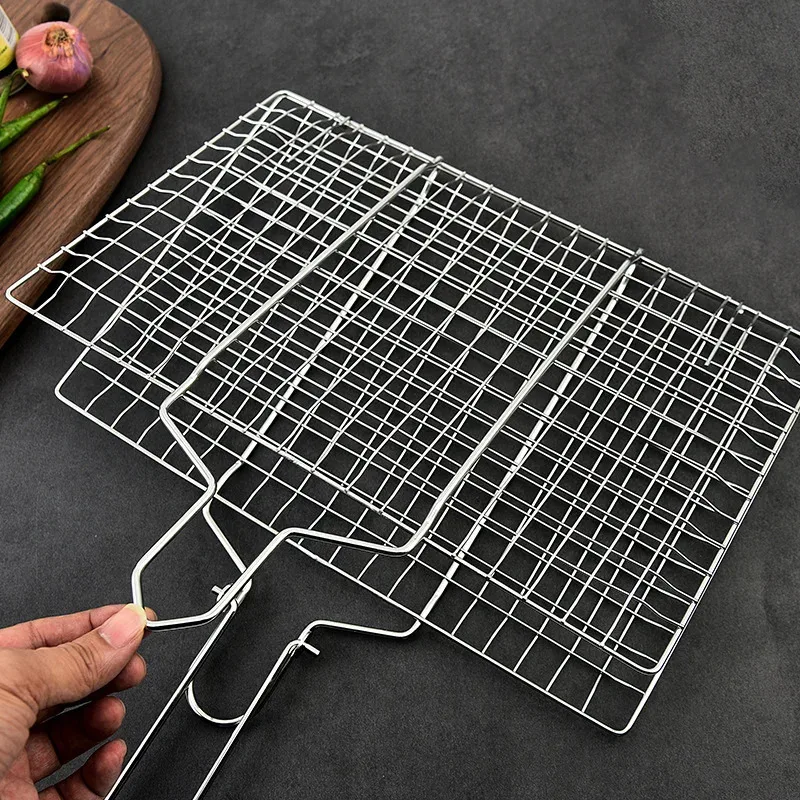 Non-Stick Household Grill Basket OutdoorBBQKitchenware Barbecue Grill Mat A must-have for parties Suitable for Grilling/Vegetabl image 2