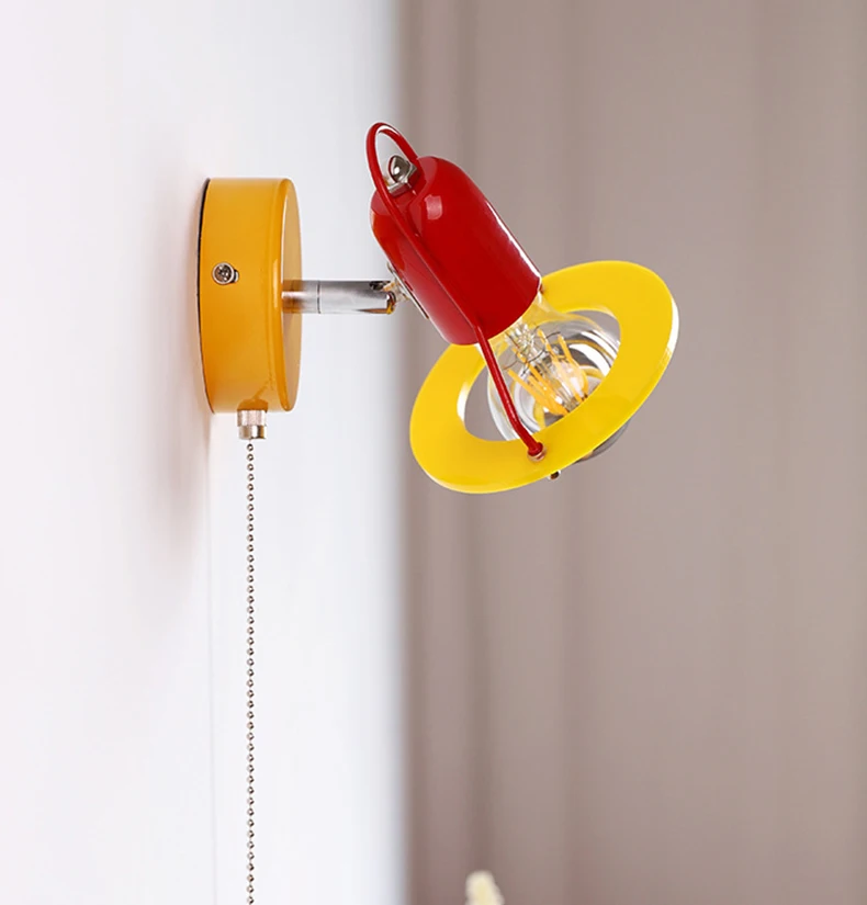 Novelty Colorful Wall Light Chain Switch Lovely Sconce